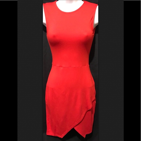 ASOS Sexy Red Bodycon Stretchy Sleeveless Mini - Picture 2 of 8